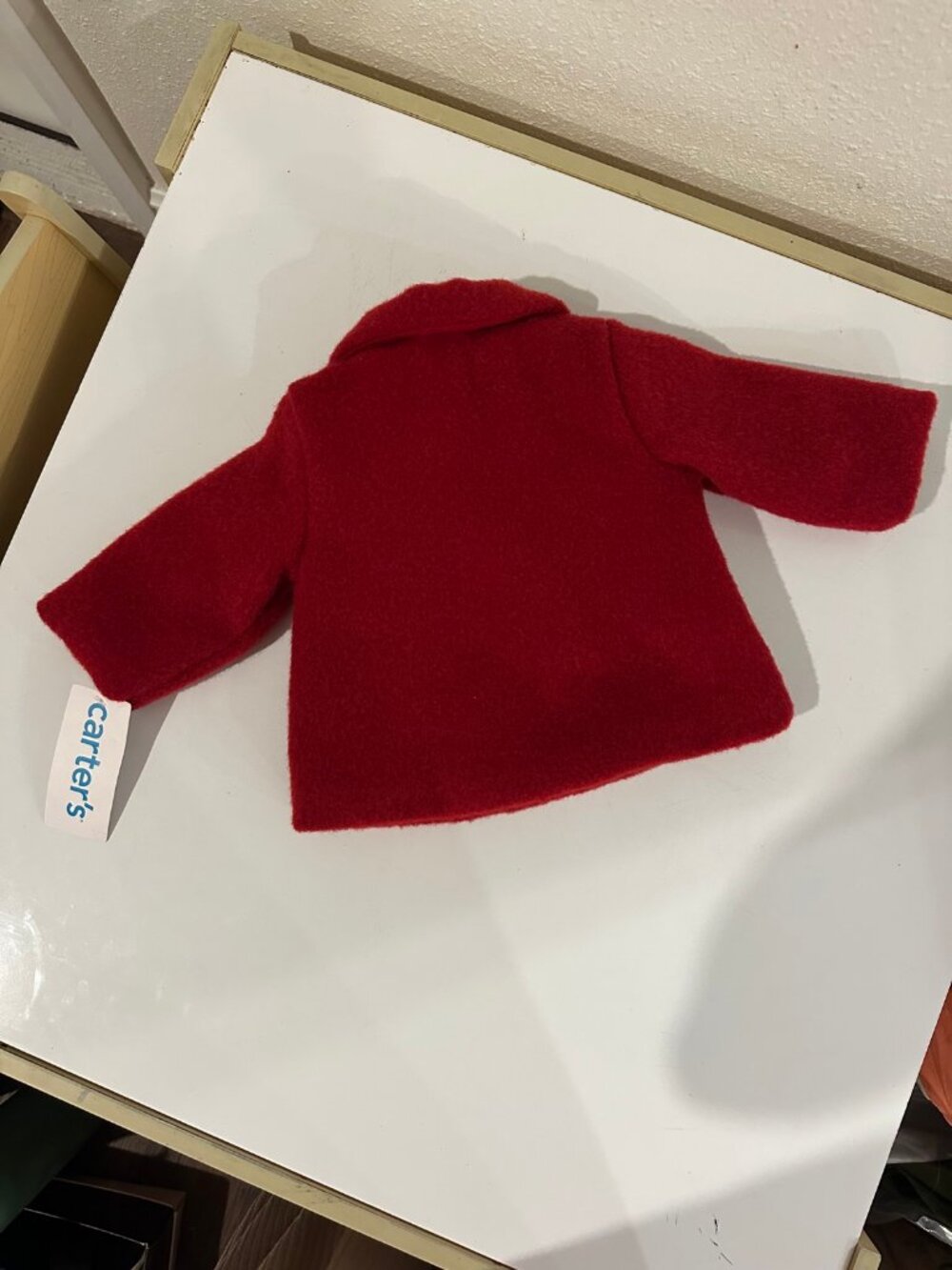 Carter's Baby Girl Red Peacoat Coat Newborn (0M) NWT